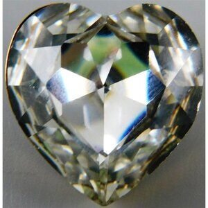 7/765 Vintage Swarovski Heart 28mm Crystal Pin
